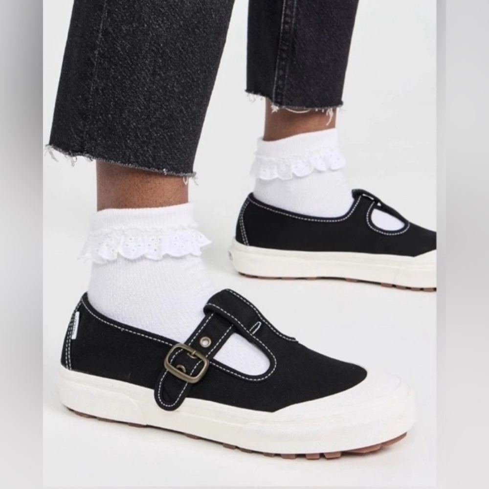 Vans Black Mary Jane Buckle Sneakers